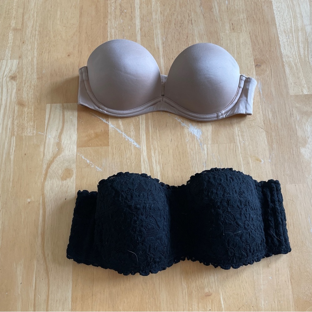 Set of 2 Strapless Bras - S